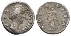 Roman Silver Denarius – Rome 138-140 AD – Diva Faustina I – Ceres