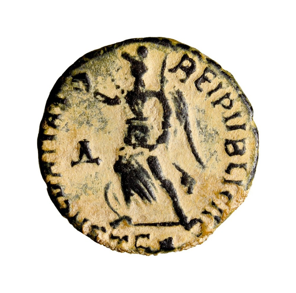 Valens (364-378). Æ (17mm, 2.6 g). Thessalonica, 367-70 Nike Detla Roman Coin