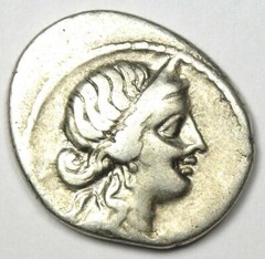 Julius Caesar AR Denarius Silver Venus Coin 48 BC – VF (Very Fine)