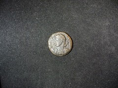 Ancient Roman Constantius II Augustus Chi-rho Captives 355 AD Coin