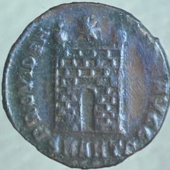 Ancient Roman Coin Emperor Constantius II 324-329 AD Camp Gates Providentiae