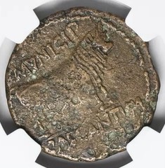Tiberius 14-37 AD, Roman Empire HUGE AE28 As Authentic Jesus Bible Bull Coin NGC