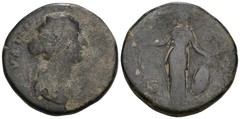 Roman Bronze Sestertius – Rome 147-175 – FAUSTINA II