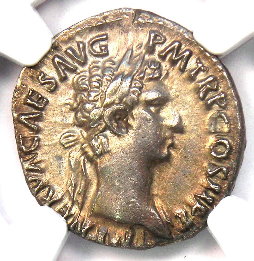 Nerva AR Denarius Silver Roman Coin 96 AD – Certified NGC Choice XF (EF) – Rare