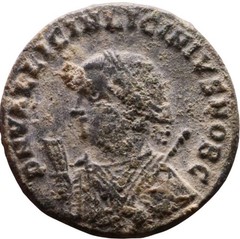 LICINIUS II 317-324 AD Ancient Roman Coin Bronze Follis IOVI CONSERVATORI 17mm