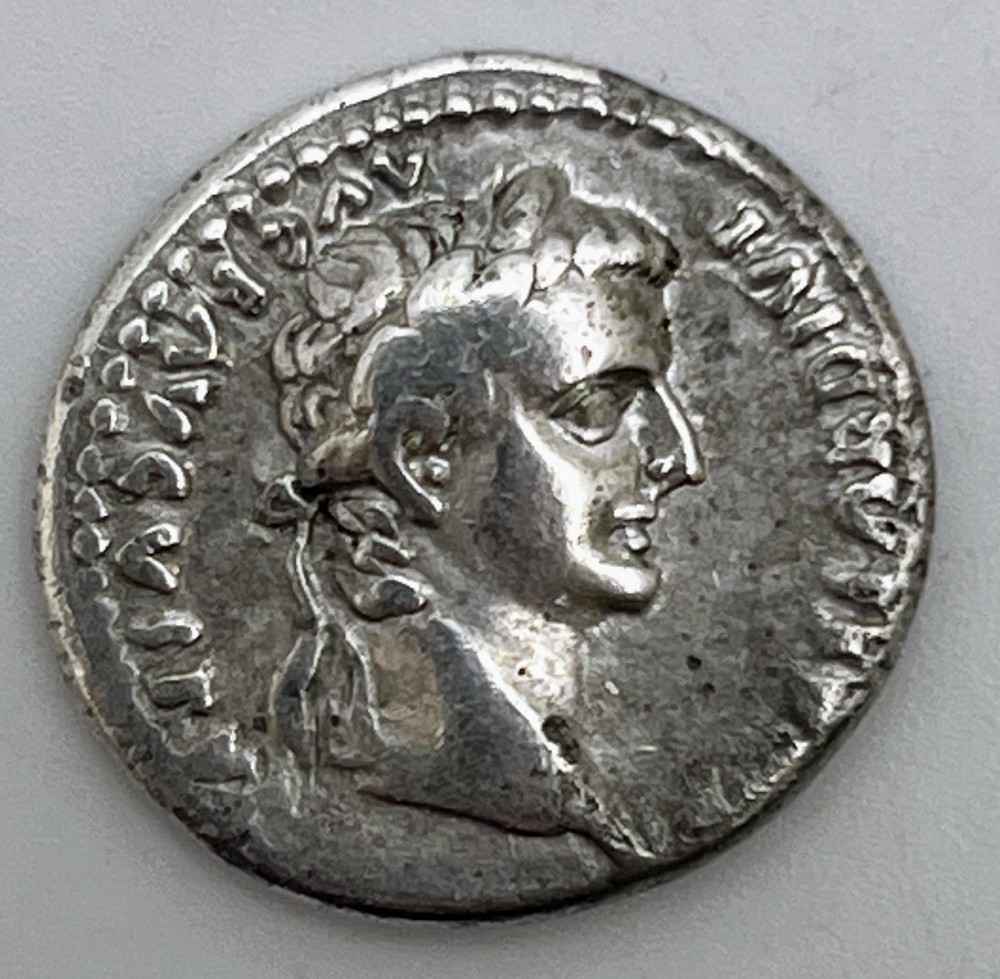 14-37 AD Tiberius AR Denarius Roman Empire Lugdunum 3.66g RIC I 26 Ancient