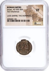 NGC ( VF ) Roman AE3 of Jovian (AD 363 -364) VERY FINE NGC Ancients Certified