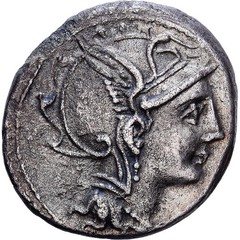 [#1545328] Roman Republic, Claudia, Denarius, 111-110 BC, Rome, Silver, AU(55-58