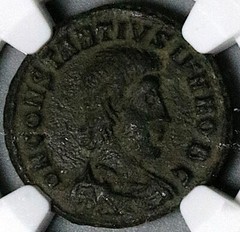 353 NGC Ch VF Constantius Gallus Half Centenionalis Roman Siscia (25052502C)