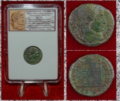 Ancient Roman Empire Coin CONSTANTINE THE GREAT Campgate Siscia Mint