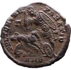 Constantius II 337-361 Roman Ancient Follis Coin Soldier Spearing Enemy-NGC Slab