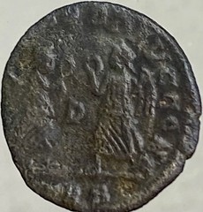 Ancient Roman Coin Emperor Constans 342-348 AD Two Goddesses Victory Genuine