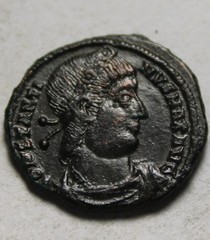 Constantine 335 Rare genuine ancient Roman coin Legion Soldiers spears standards
