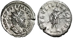 Postumus AR Antoninianus “SAECVLI FELICITAS Spear & Globe” Good Very Fine