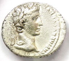 Augustus AR Denarius Silver Octavian Coin 27 BC – 14 AD – Certified NGC XF (EF)