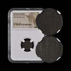 ROME. 337, Æ4 Nummus – NGC Certified – Constantius II, GLORIA EXERCITVS SMKΓ 🌙
