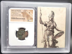 Indo-Scythians AE Tetradrachm Aspavarma AD 20-46 NGC VF Story Vault