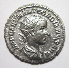 SILVER ANTONINIANUS. GORDIAN III, 238-244 AD. ANTIOCH, C. 239 AD. VERY RARE TYPE