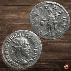 Roman Coin – Silver Antoninianus – Trajan Decius VBERITAS AVG Uberitas ROME#t250