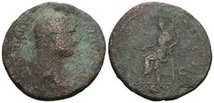 Roman Bronze Sestertius – Rome 134-138 AD – Hadrian