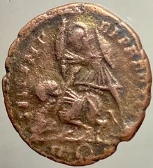 Roman Battle Scene Ancient Roman Coin 353-354 AD Emperor Constantius II Genuine