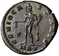 Maximinus II Daia as Caesar AE Follis “Genius” Cyzicus Extremely Fine