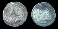 Roman Imperial Probus CLEMENTIA TEMP S XXI Silvered Bronze Antoninianus, 3.3 G