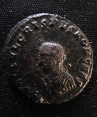 Constans Era, Bronze Roman Coin W/ Dark Patina.