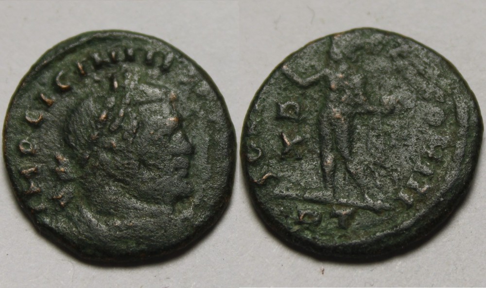 Licinius I Follis Rome 314 AD Sun God Sol Globe RARE Original Ancient Roman coin