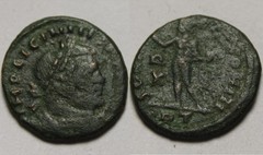 Licinius I Follis Rome 314 AD Sun God Sol Globe RARE Original Ancient Roman coin