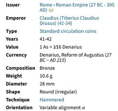 Roman Emperor Claudius I 41AD-50AD Genuine Ancient Coin Libertas Standing Rome