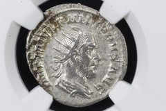 Roman Coin Philip I AR Double-Denarius Rome & Victory Rome 244-247 AD. NGC Ch VF