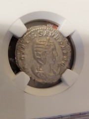 ROMAN.EMPIRE. OTACILLIA Severa Ar.double Denarius Silver..verry Fine.