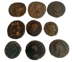 Roman Empire Lot Of 9 AE Radiate Antoninianii