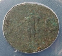 Caligula for Agrippa AE AS Rome Mint Ancient, AD 37-41 ANACS F15, Fine 15 Coin