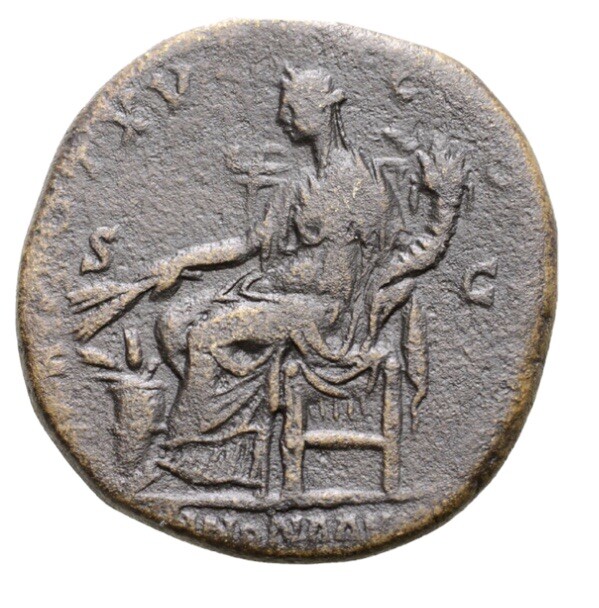 Antoninus Pius Æ Sestertius. Rome, AD 151-152. Roman Empire. High Grade