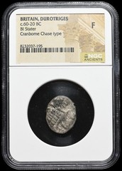 CELTIC BRITAIN, Durotriges, c. 60-20 B.C. Cranborne Chase, BI Stater, NGC Fine