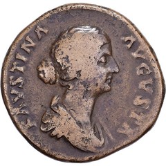 [#981222] Faustina II, Sestertius, 161-176, Rome, Bronze, VF, RIC:1668, A