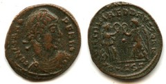 Scarce barbarous bronze AE17 of Constans (337–350 AD), Roman Empire