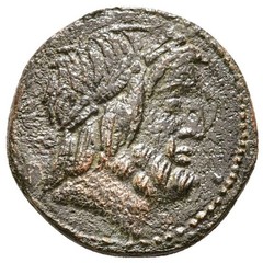 VOLTEIUS 1st Century Fourree Denarius Ancient Counterfit 18mm Juppiter/Temple
