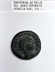Maximinus Bronze Follis – Heraclia Mint Roman Imperial 310-313 AD