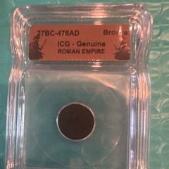 ICG Genuine Roman Empire Bronze Nummus Coin, Ancient Imperial 27 BC-476 AD
