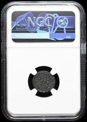 ROMAN EMPIRE. Hadrian, AD 117-138. Æ Semis, Military Standards, NGC AU