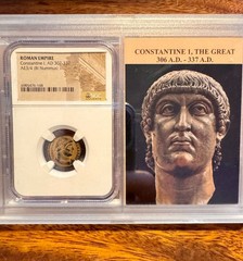 CONSTANTINE The Great/Large Slab. AE3/4 Large RARE Roman Empire Coin AD 307-337