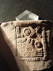 Superb ROMAN TEGULA fragment in clay, countemark LEC-X, wildboar