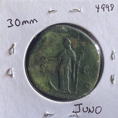Empress Faustina Jr Sestertius Large Ancient Roman Coin 147AD-175AD Genuine Juno