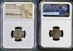 Ancient Roman Coin Emperor Gallienus 253AD-268AD NGC Genuine Double Denarius