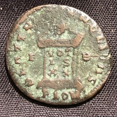 Ancient Rome Constantine II Radiate Follis BEATA TRANQVLLITAS PLON London 322 AD