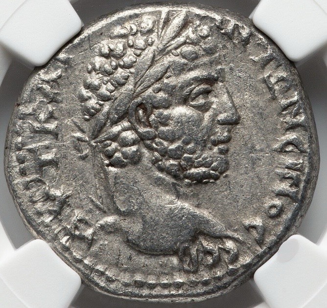 Caracalla 198-217 AD, NGC XF, HUGE Silver Tetradrachm, ANTIOCH Roman Empire Coin