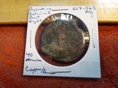 527-565 AD Byzantine Justinian I Bust Right Coin – Free S&H USA